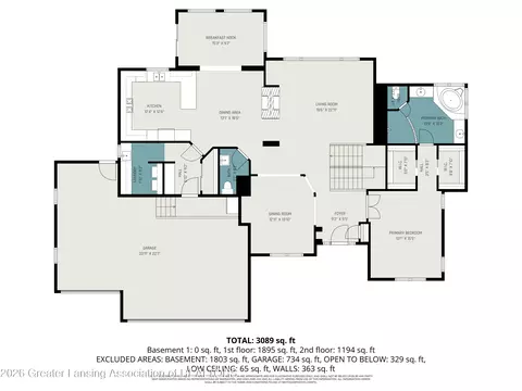 Floorplan - 1605 Stauffer Ln, Dewitt, MI 48820 photo 2 of 3