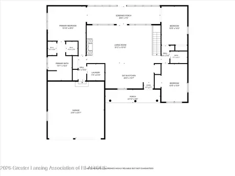Floorplan - 12674 Sunsdown Ln, Sunfield, MI 48890 photo 2 of 3