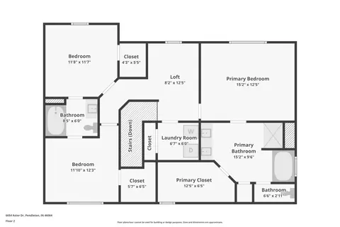 Floorplan - 6654 Aster Dr, Pendleton, IN 46064 photo 2 of 2