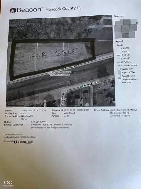 0 N Railroad St, Shirley, IN 47384