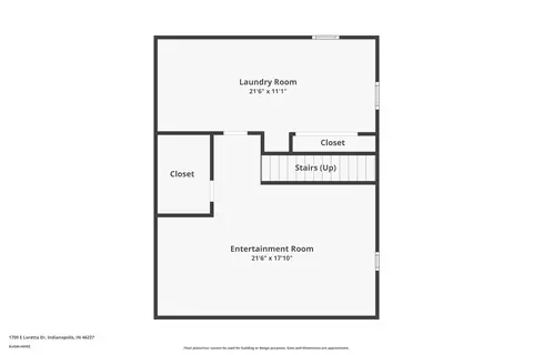 Floorplan - 1709 E Loretta Dr, Indianapolis, IN 46227 photo 2 of 2