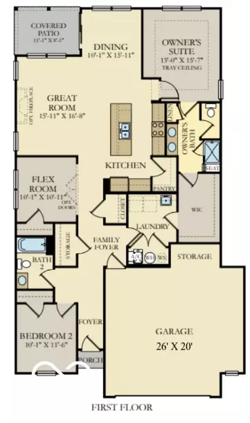 Floorplan - 521 Seagrape Ln, Plainfield, IN 46168 photo 1 of 1
