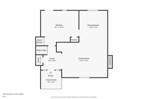 Floorplan - 13035 Wembly Rd, Carmel, IN 46033 photo 2 of 5