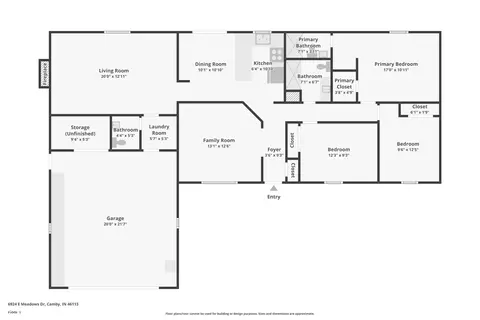 Floorplan - 6924 E Meadows Dr, Camby, IN 46113 photo 1 of 1