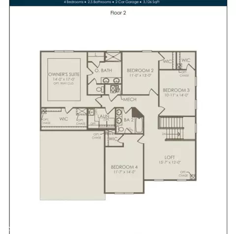 Floorplan - 6406 Stone Side Dr, Plainfield, IN 46168 photo 2 of 2