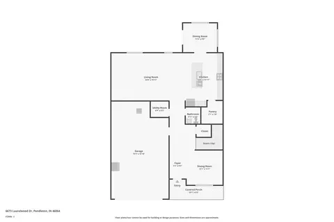 Floorplan - 6673 Laurelwood Dr, Pendleton, IN 46064 photo 1 of 3