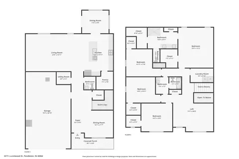 Floorplan - 6673 Laurelwood Dr, Pendleton, IN 46064 photo 2 of 3