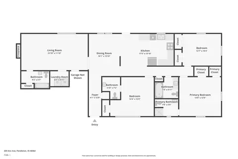 Floorplan - 209 Ann Ave, Pendleton, IN 46064 photo 1 of 1