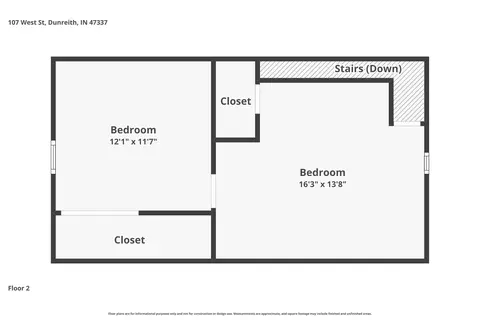 Floorplan - 107 West St, Dunreith, IN 47337 photo 2 of 2