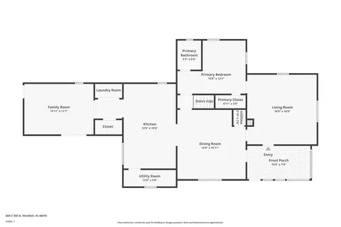 Floorplan - 669 E 350 N, Windfall, IN 46076 photo 1 of 3