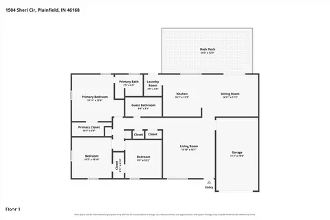 Floorplan - 1504 Sheri Cir, Plainfield, IN 46168 photo 1 of 1
