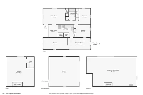 Floorplan - 308 E 38th St, Anderson, IN 46013 photo 2 of 2