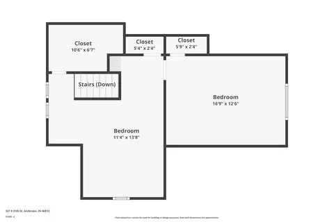 Floorplan - 327 E 37th St, Anderson, IN 46013 photo 2 of 3