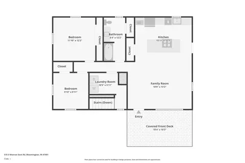 Floorplan - 515 E Monroe Dam Rd, Bloomington, IN 47401 photo 1 of 2