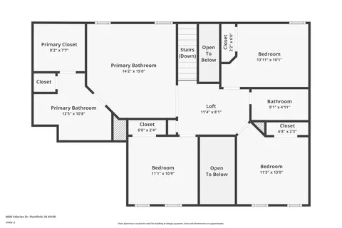 Floorplan - 8608 Valarian Dr, Plainfield, IN 46168 photo 2 of 3