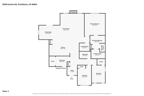 Floorplan - 8398 Hulton Rd, Pendleton, IN 46064 photo 1 of 1