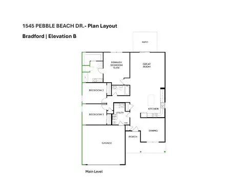 Floorplan - 1545 Pebble Beach Dr, Pendleton, IN 46064 photo 1 of 1