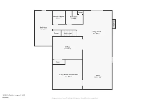 Floorplan - 15550 Windfield Ln, Granger, IN 46530 photo 1 of 3