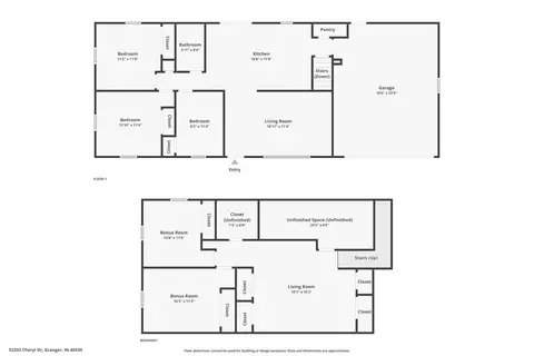 Floorplan - 52233 Cheryl Dr, Granger, IN 46530 photo 3 of 3