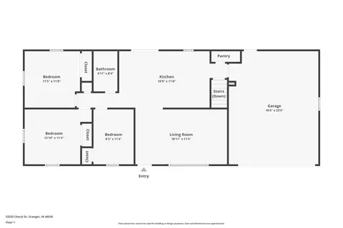 Floorplan - 52233 Cheryl Dr, Granger, IN 46530 photo 1 of 3
