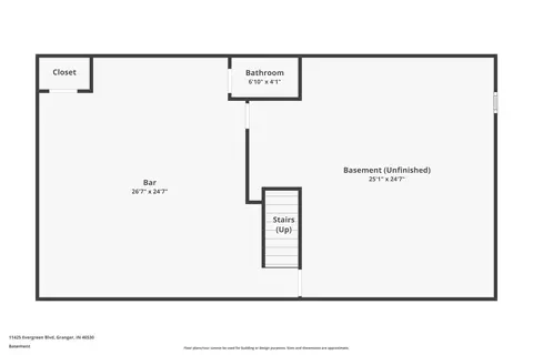 Floorplan - 11425 Evergreen Blvd, Granger, IN 46530 photo 1 of 4