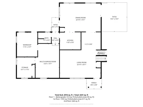 Floorplan - 3522 E Grandview Dr, Bloomington, IN 47408 photo 2 of 3