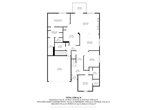 Floorplan - 841 S Fieldcrest Ct, Bloomington, IN 47401 photo 2 of 3