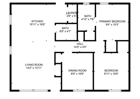 Floorplan - 1111 Benton St, Gary, IN 46403 photo 1 of 1