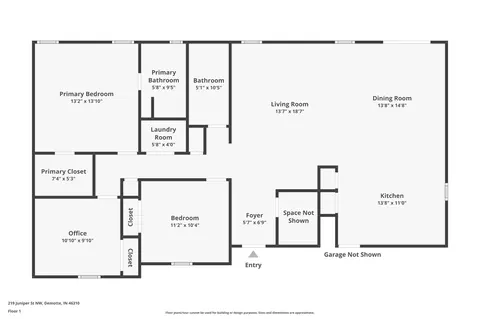 Floorplan - 219 Juniper St, De Motte, IN 46310 photo 1 of 1