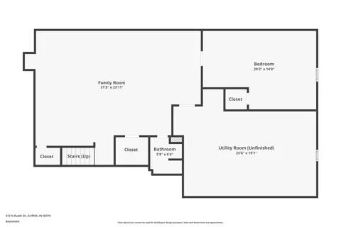 Floorplan - 612 N Rueth Dr, Griffith, IN 46319 photo 2 of 2
