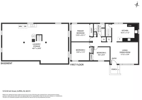 Floorplan - 1016 W Ash St, Griffith, IN 46319 photo 1 of 1