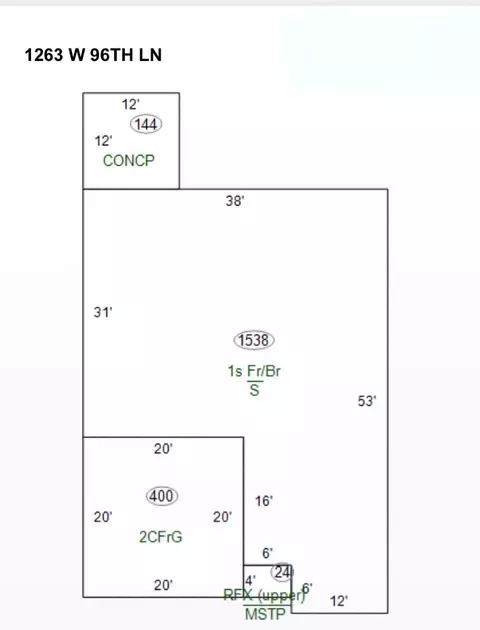 Floorplan - 1263 W 96th Ln, Crown Point, IN 46307 photo 1 of 1