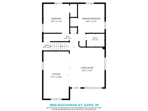 Floorplan - 4600 Buchanan St, Gary, IN 46408 photo 1 of 3
