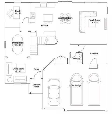 Floorplan - 8979 Hemlock Ln, Lowell, IN 46356 photo 1 of 2