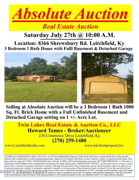8366 Shrewsbury Rd, Leitchfield, KY 42754