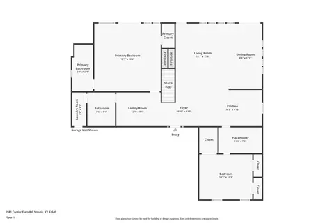Floorplan - 2581 Corder Flats Rd, Strunk, KY 42649 photo 1 of 1