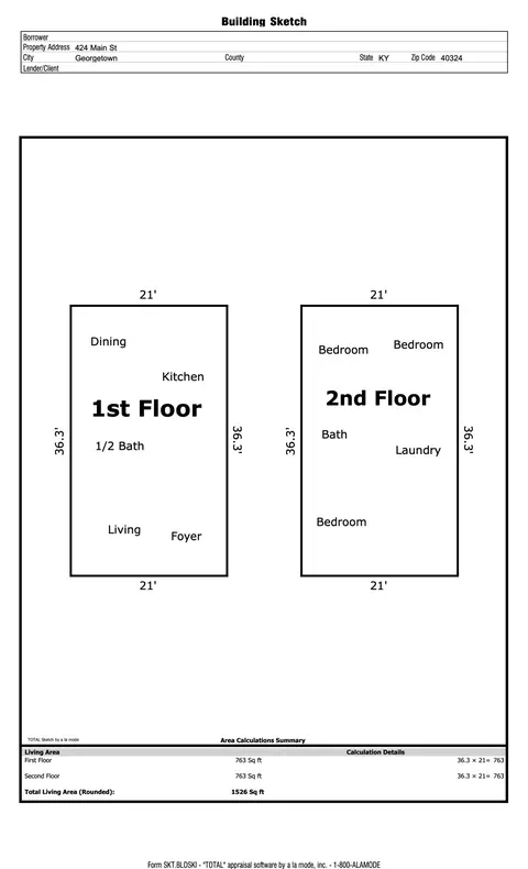 Floorplan - 424 Main Ave, Georgetown, KY 40324 photo 1 of 1