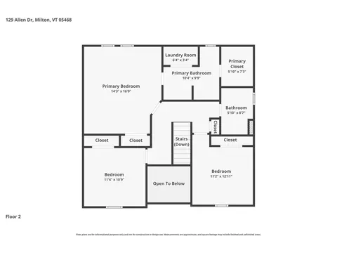 Floorplan - 129 Allen Dr, Milton, VT 05468 photo 3 of 3