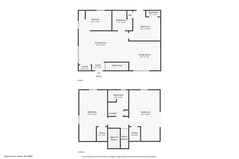 Floorplan - 55 Stark Ave, Dover, NH 03820 photo 2 of 3