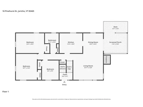 Floorplan - 16 Pinehurst Dr, Jericho, VT 05465 photo 2 of 3
