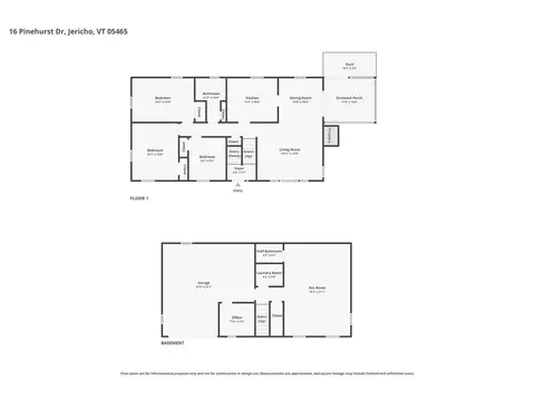 Floorplan - 16 Pinehurst Dr, Jericho, VT 05465 photo 1 of 3