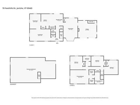 Floorplan - 78 Foothills Dr, Jericho, VT 05465 photo 1 of 4