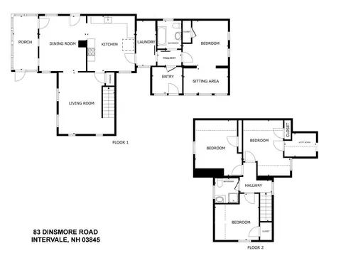 Floorplan - 83 Dinsmore Rd, Intervale, NH 03845 photo 1 of 1