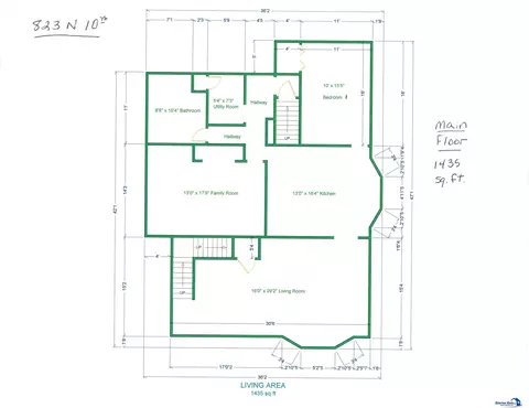 Floorplan - 823 N 10th St, Beatrice, NE 68310 photo 1 of 3