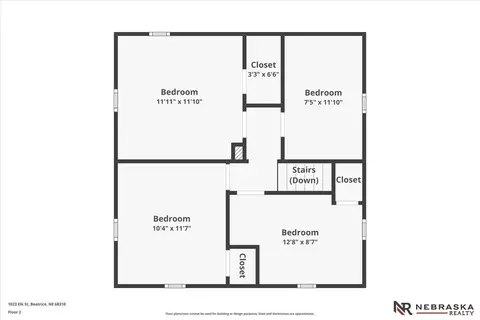Floorplan - 1023 Elk St, Beatrice, NE 68310 photo 2 of 3