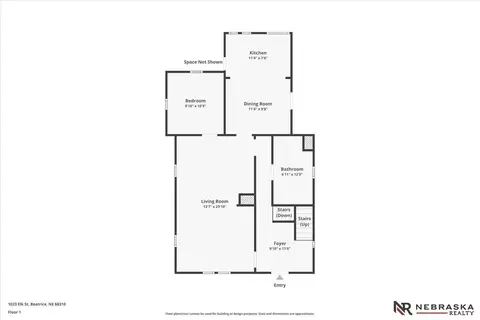 Floorplan - 1023 Elk St, Beatrice, NE 68310 photo 1 of 3