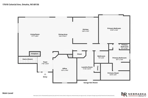 Floorplan - 17618 Colonial Ave, Omaha, NE 68136 photo 1 of 3