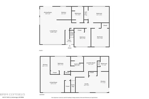 Floorplan - 6412 E 14th Ct, Anchorage, AK 99504 photo 1 of 1