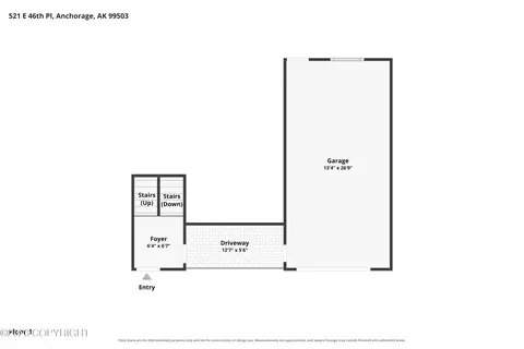 Floorplan - 521 E 46th, Anchorage, AK 99503 photo 2 of 3