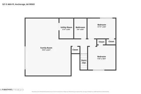 Floorplan - 521 E 46th, Anchorage, AK 99503 photo 1 of 3